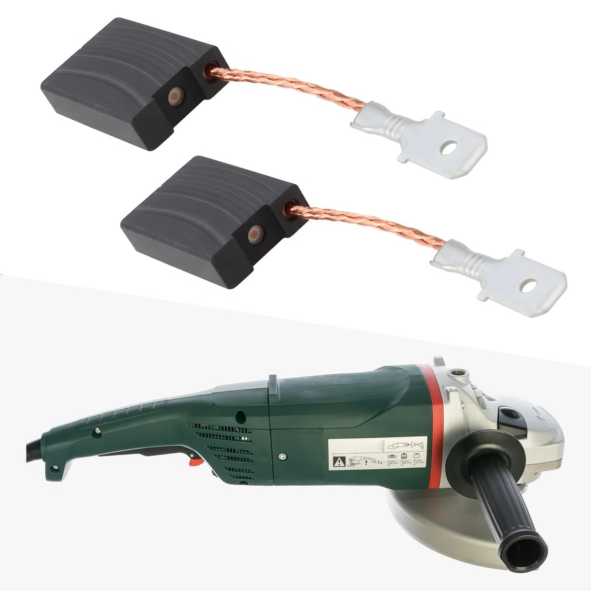 4x Spazzole Di Carbone Con Arresto Automatico 6x16x24 Mm Compatibile Con Metabo WX 21-230 QUICK/WX 23-180